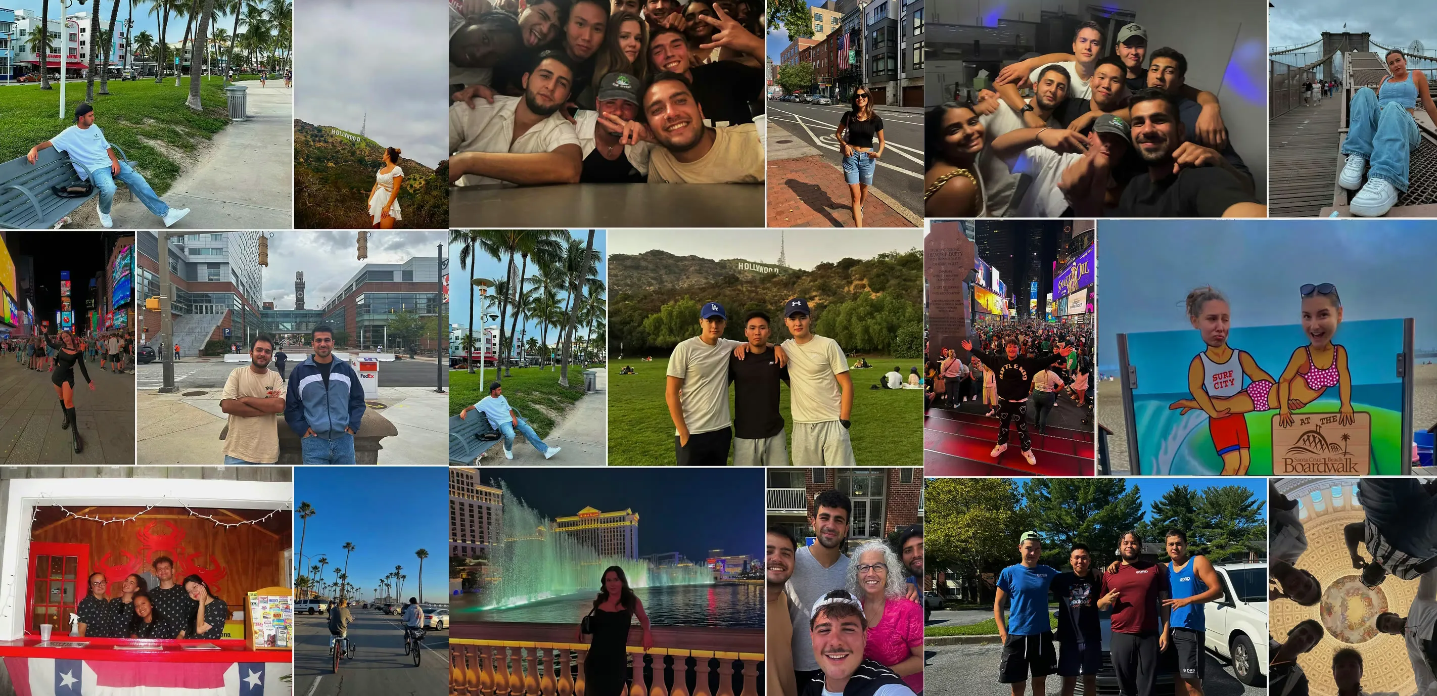 Un mosaico di fotografie dei membri della community